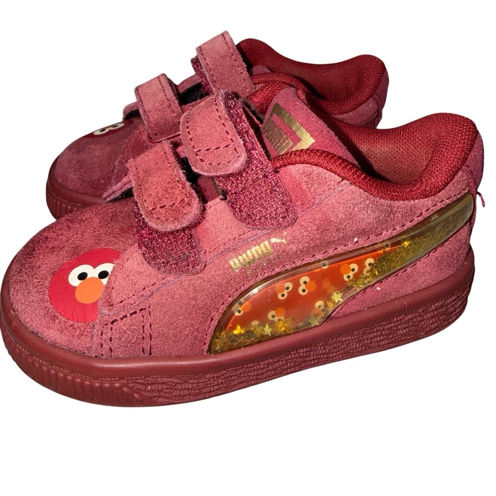 Puma x Sesame Street 50th Elmo Red Suede Sneakers Toddler Size 5C